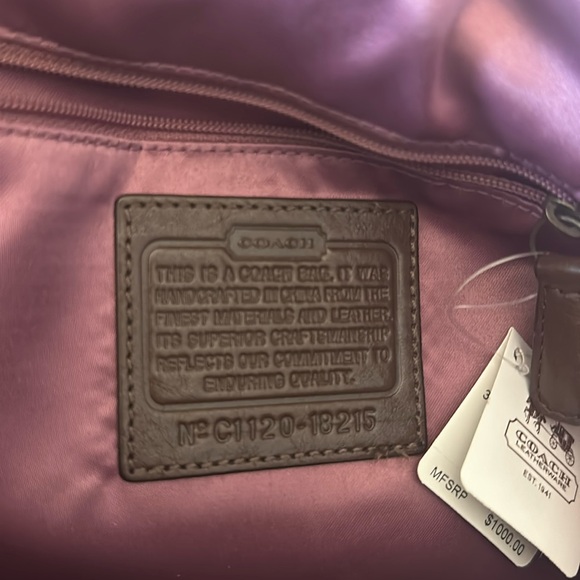 Coach Chelsea Flap Embossed Python Rich Chocolate Brown leather & Suede 18215 - Picture 12 of 15